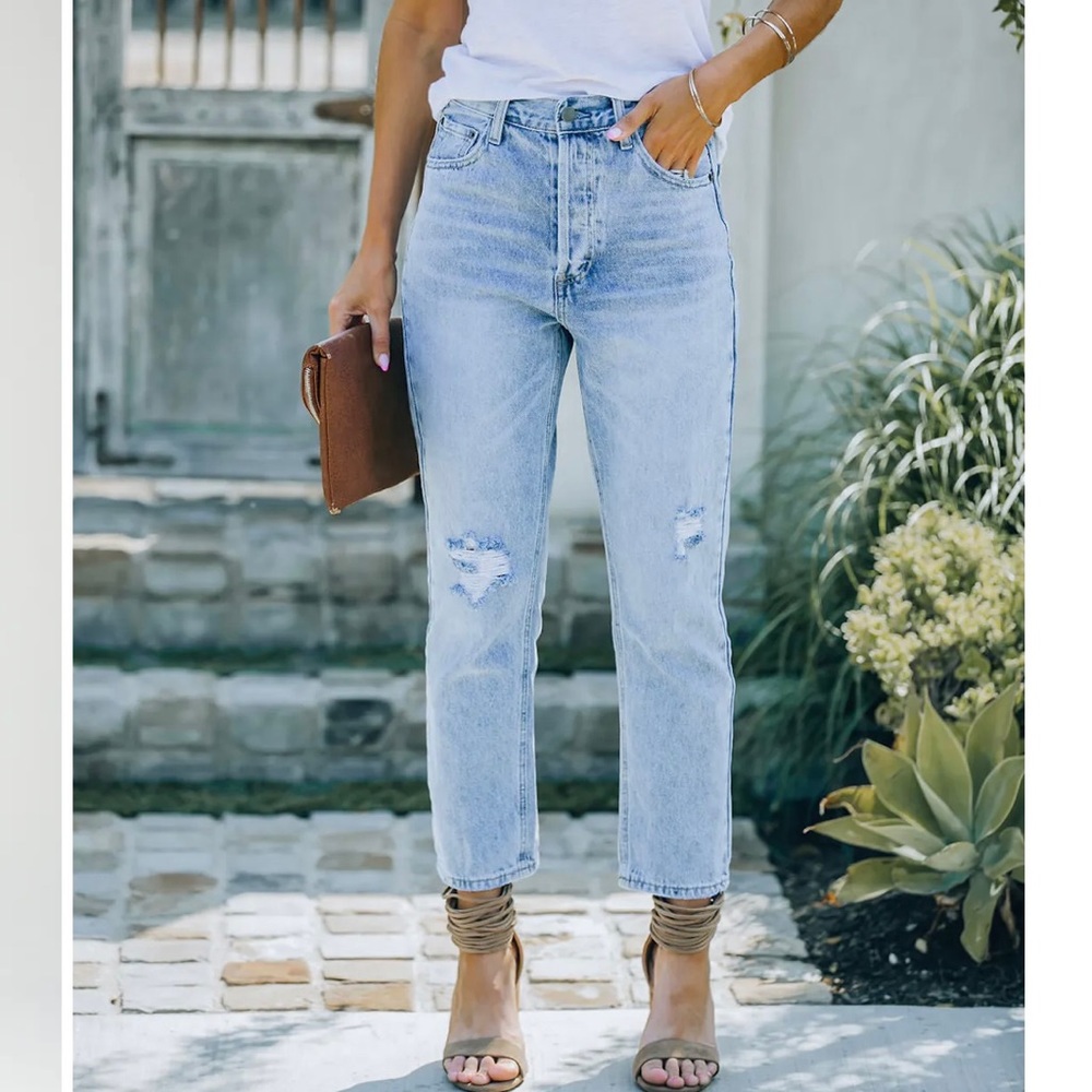 High Rise Straight Leg Denim